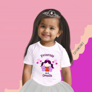 Lustige Prinzessin mit Ballons Baby T-shirt