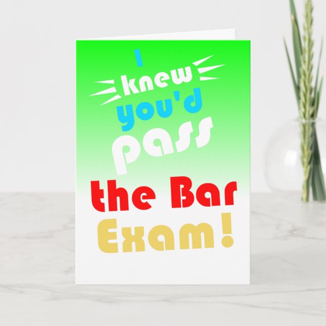 lustige Prüfung durch die Bar Karte (Vorderseite)