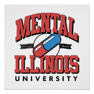 Lustige psychische Gesundheit Poster