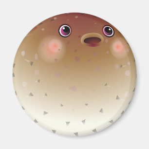 Lustige Pufferfische Magnet