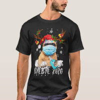 Lustige Pug-Weihnachts-Rentier-Gesichtsmaske Bye B