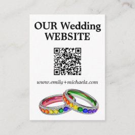 🌈 Lustige QR-Hochzeitswebsite, verwoben im Pride Begleitkarte