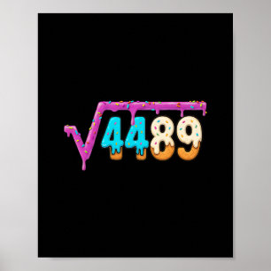 Lustige Quadratwurzel 4489 Eiscreme-Tropf-Mathe 67 Poster