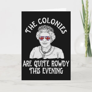 Lustige Queen Elizabeth 4. Juli Kolonien sind Reih Karte