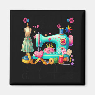Lustige Quiltkunst für Frauen Quilten Nähen Liebha Magnet