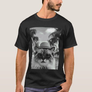 Lustige Ragdoll-Katze Selfie Katze Sommerferien T-Shirt