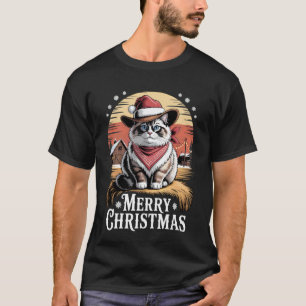 Lustige Ragdoll-Katze Weihnachtsmannmütze Weihnach T-Shirt