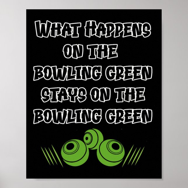 Lustige Rasen Bowling  Poster (Vorne)