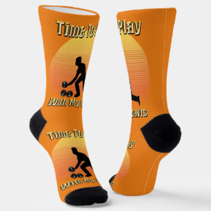 Lustige Rasen Bowling Spielzeit, Crew Socken