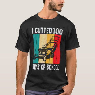 Lustige Rasenmäher-Fans 100 Tage Schule Lehrer T-Shirt