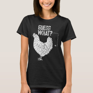 Lustige Rate mal, Hühnerhintern! Weißes Design_4 T-Shirt