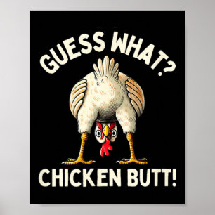 Lustige Rate Mal Was Hühnerarsch Süßes Huhn Meme C Poster