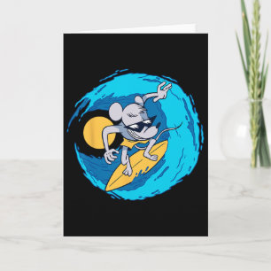 Lustige Ratte Auf Surfbrett Funny Surfliebhaber Lu Karte