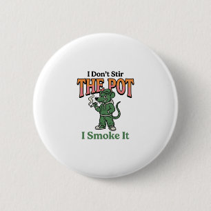 Lustige Ratte Pot Zitat Vintage Gravur Design_1 Button