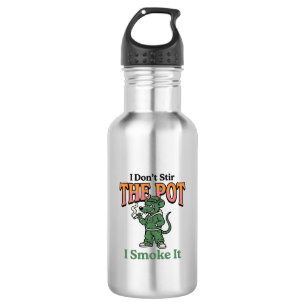 Lustige Ratte Pot Zitat Vintage Gravur Design_1 Edelstahlflasche