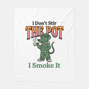Lustige Ratte Pot Zitat Vintage Gravur Design_1 Fleecedecke