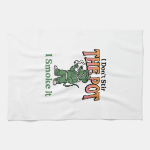 Lustige Ratte Pot Zitat Vintage Gravur Design_1 Geschirrtuch