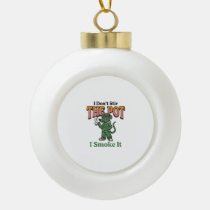 Lustige Ratte Pot Zitat Vintage Gravur Design_1 Keramik Kugel-Ornament
