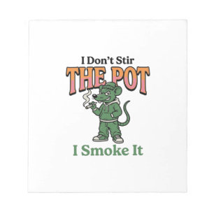 Lustige Ratte Pot Zitat Vintage Gravur Design_1 Notizblock