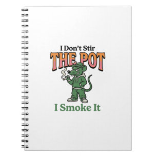 Lustige Ratte Pot Zitat Vintage Gravur Design_1 Notizblock