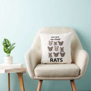 Lustige Ratten Tiere Wir sind im Chat Funny Rats Kissen