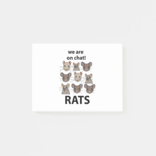 Lustige Ratten Tiere Wir sind im Chat Funny Rats Post-it Klebezettel