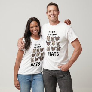 Lustige Ratten Tiere Wir sind im Chat Funny Rats T-Shirt