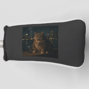 Lustige rauchende Katze Meme Dummes Brainrot  Golf Headcover