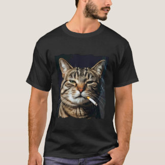 Lustige rauchende Katze sarkastisches Meme T-Shirt