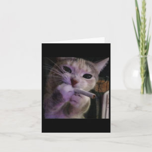 Lustige rauchende Katze, Zigaretten-Kitty Gen Z Me Karte