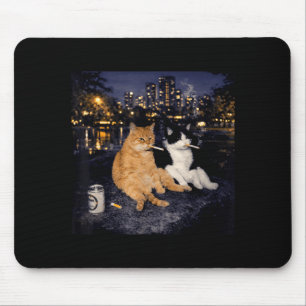 Lustige Rauchkatzen Meme humorvolle rauchende Katz Mousepad
