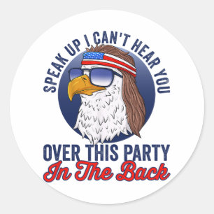Lustige Redneck 4. Juli Amerikanische Flagge Usa A Runder Aufkleber