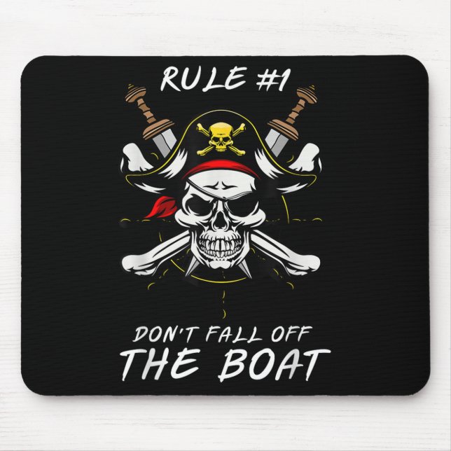 Lustige Regel #1 Fallen Sie nicht vom Boot Kreuzfa Mousepad (Vorne)