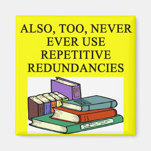 lustige Regeln für Schriftsteller Magnet