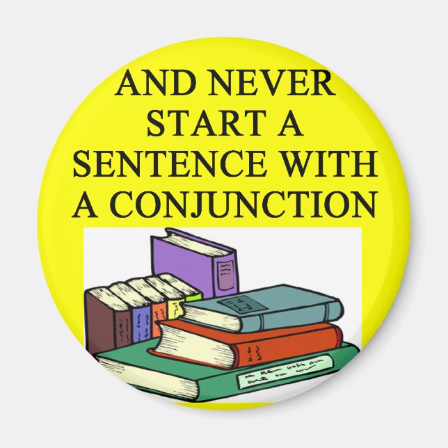 lustige Regeln für Schriftsteller Magnet (Vorne)