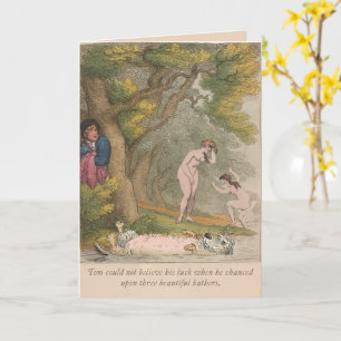 Lustige Regency-Style-Dachshund-Blanko-Karte Karte