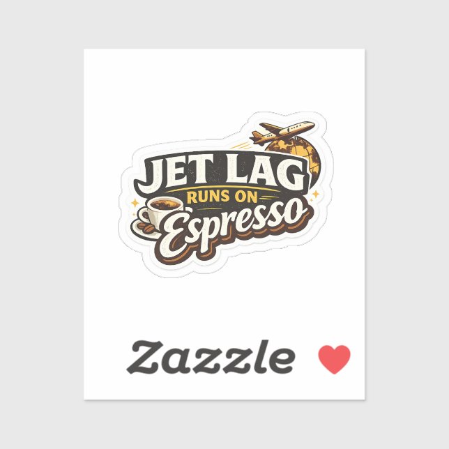 Lustige Reisekaffeeliebhaber Mütze Aufkleber (Blatt)