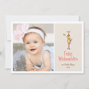 Lustige Ren-Feiertags-Foto-Gruß