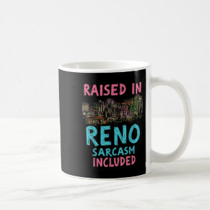 Lustige Reno Nevada Nacht Skyline Vintage Kaffeetasse