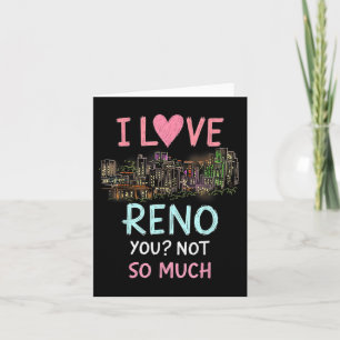 Lustige Reno Nevada Nacht Skyline Vintage  Karte