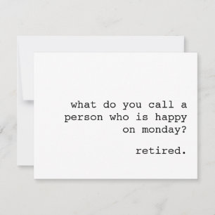 lustige Rentenkarte / Was nennt man eine Person? Feiertagskarte