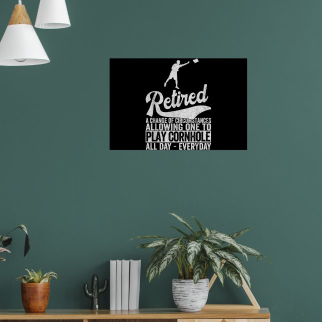 Lustige Rentner-Definition Rentierplan Cornhole Poster (Wohnzimmer 1)