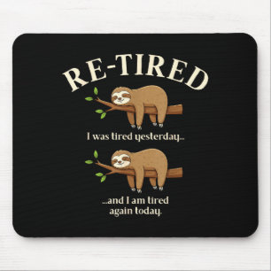 Lustige Rentner-Definitionsfaultier Mousepad
