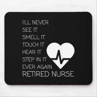 Lustige Rentnerin Krankenschwester Mousepad