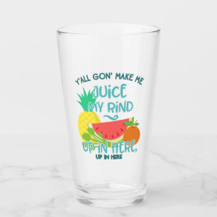 Lustige Retro-90er-Rap-Hip-Hop-Fruchtsaft-Zitat Glas