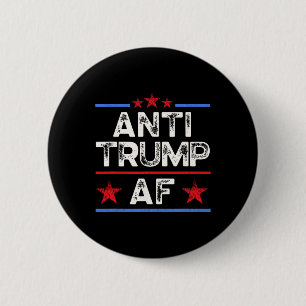 Lustige Retro Anti-Trump Af  Button