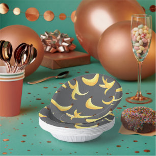 Lustige Retro-Bananen-Partyartikel mit witzigen Sp Pappteller
