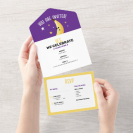Lustige Retro-Bananen-Partygeschenke-Wortspiele Ed All In One Einladung