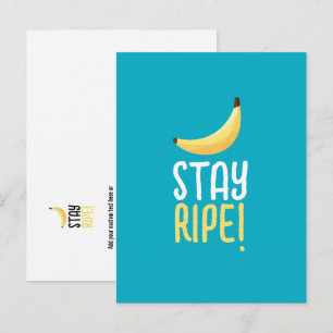 Lustige Retro-Bananen-Partygeschenke-Wortspiele Ed Feiertagspostkarte