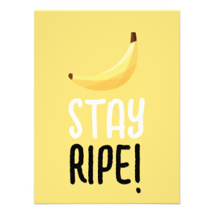 Lustige Retro-Bananen-Partygeschenke Wortspiele Ed Fotodruck